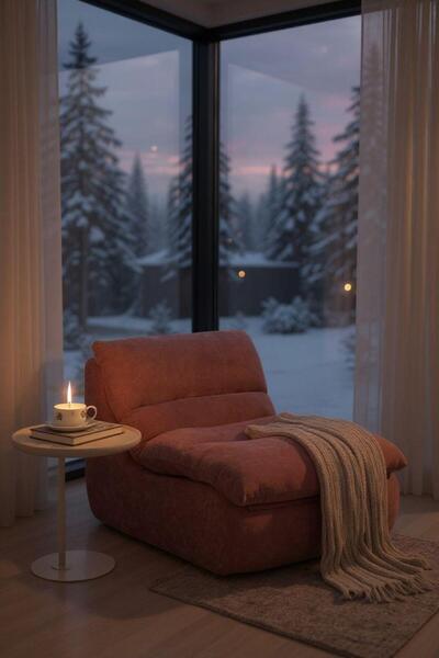 JOJO HOME Fotoliu Premium Lounge, Spumă HD, L x l x h: 80 x 100 x 74 cm, Roz