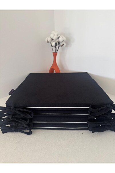 Bykutlay 40*40*2,5 SÜNGERLİ,FERMUARLI,BAĞCIKLI SANDALYE MİNDERİ