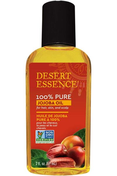 Desert Essence زيت الجوجوبا النقي 100% للشعر والبشرة وفروة الرأس، 59 مل من
