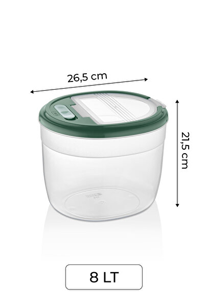 Kitchen Life 2-Piece Large Size Flour Storage Container with Locking Lid - Storage Set (8 Liters)