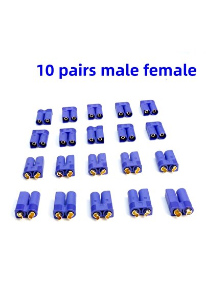 Choice 10 أزواج من موصلات EC5 ذكر وأنثى، 10/20 قطعة، قابس موزة مطلي بالذهب لد...