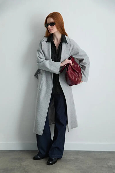 Gusto Classic Wool Coat - Gray