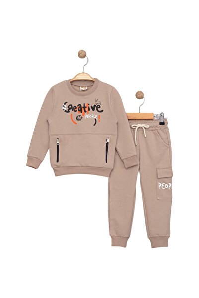 Bellamio Kids Boys' Tracksuit Set with Zipper Pocket Detail