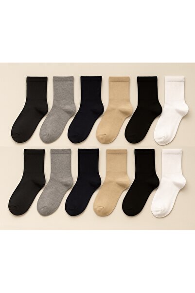 shefox 12 زوجًا من الجوارب النسائية المصنوعة من الخيزران بدون خياطة