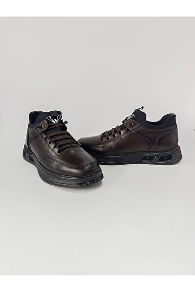 Voyager Men's Casual Shoes Genuine Leather with Elastic Laces Ankle-High Daily Orthopedic and Comfortable