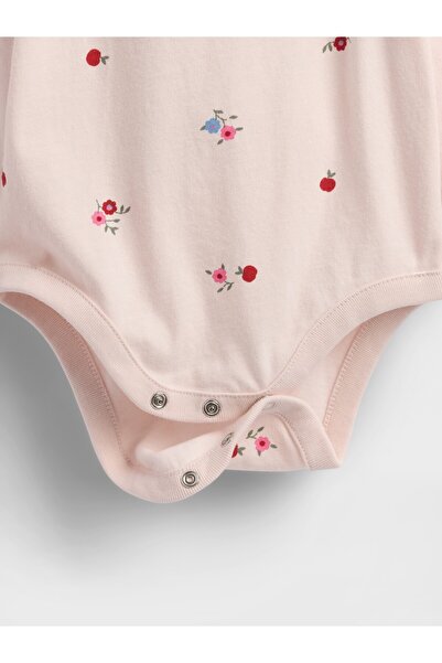 GAP Bebek Pembe First Favorites Organik Pamuk Bodysuit (3’lü)