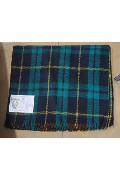 Gerenic بطانية صوف هندي أبو سعفه لشخص واحد مقاس 160×250 سم