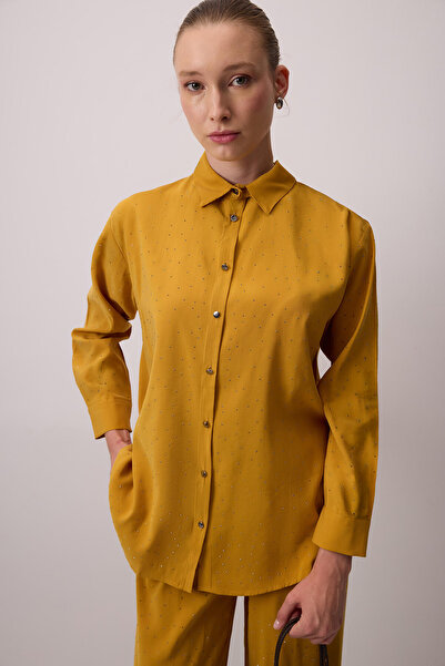 Touché Privé Stone-Embellished Shirt and Pants Set