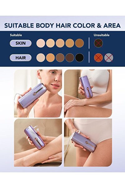 Fipka SKG Laser Hair Removal Device, Dual-Pulse Technology for Women/Men, Permanent, Painless IPL Ha