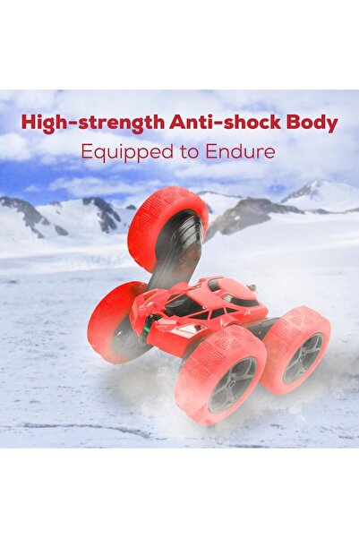 indiggo StuntRaceCar Remote Control Car, Off-Road Vehicle with 4x4 Drive, LED Lighting, Ro Function