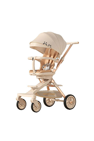 Panda Sport Stroller 3 In 1, 6-36 Months, Folding, Table Tray, Sleeping Bed, Seat Belt, 360 Degree Wheels,