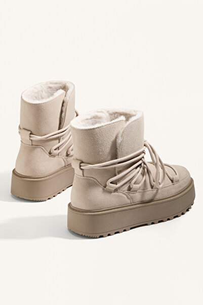 Oysho Platform süet kapaklı çizme