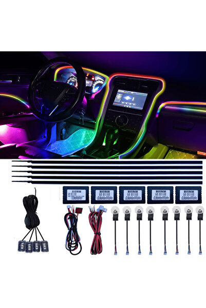 Taggo Κιτ εσωτερικού φωτισμού AutoRGB, 12V, 18-σε-1, 64 χρώματα, ακρυλική ίνα...