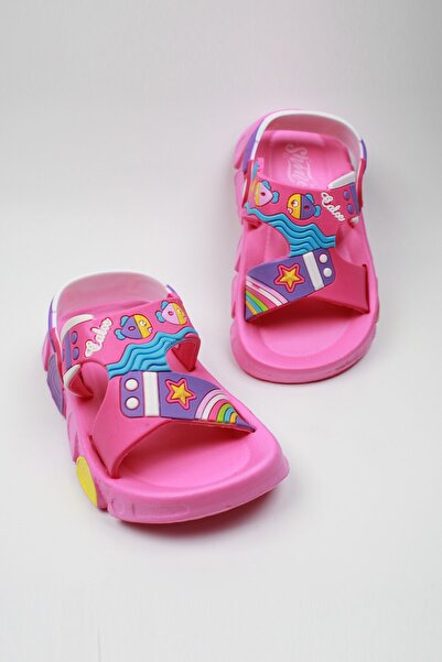 Nstil Daily Unisex Pink Children's Sandals Flexible Anti-Slip Sole Summer Home School Nursery Shoes Ps940-Ps955