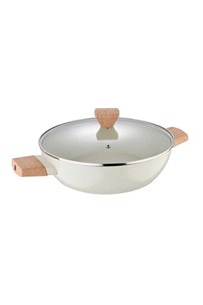 Other GARNEK MARMURKOWY PŁASKI 28cm Z POKRYWĄ BERGNER BG-34747 NATURALLY