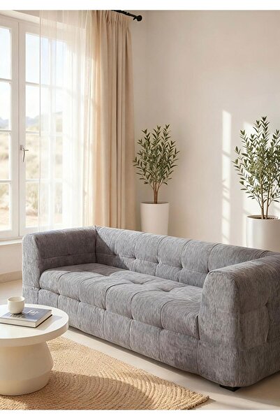 JOJO HOME Canapea Elysium, HD Foam, L x l x h: 200 x 96 x 74cm, Gri