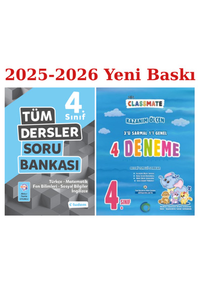 Tudem Yayınları Tudem 4.Sınıf Tüm Dersler Soru Bankası- Okyanus 4.Sınıf Class...