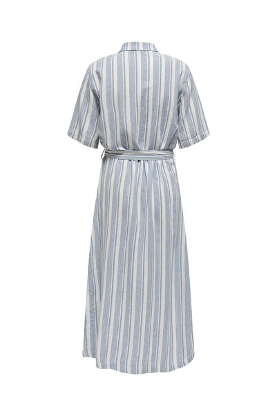 ONLY Onlcaro Linen Blend Regular Fit Button Belt Midi Dress Dress 15338884