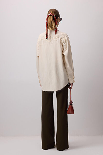 Touché Privé DOĞAL DOKULU NAKIŞLI GÖMLEK