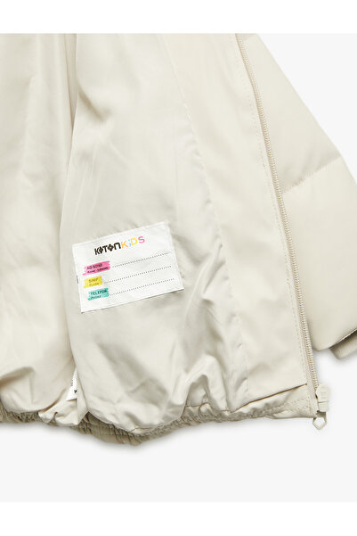 Koton Hooded Long Sleeve Puffer Jacket with Pockets and Zipper