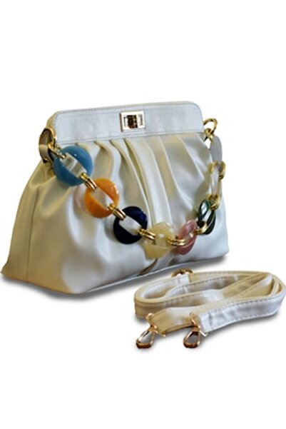 ALLURE - Geanta Dama Havana White 30x19x13cm Piele Ecologica