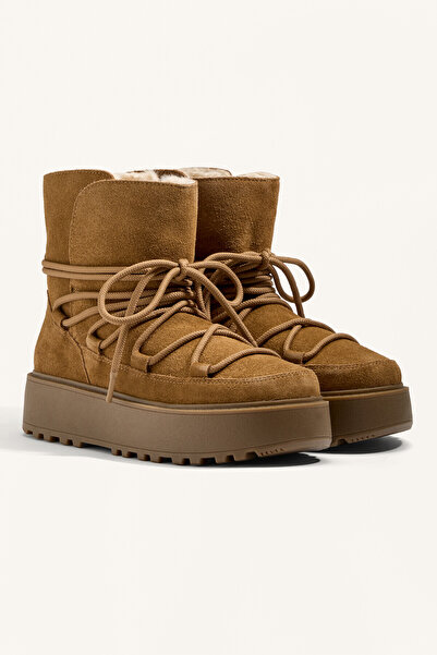 Oysho Platform süet kapaklı çizme