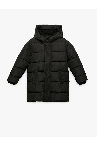 Koton Long Sleeve Pocket Hooded Puffer Jacket