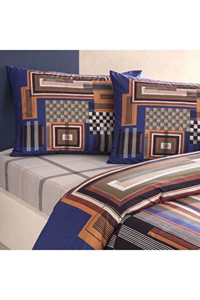 Taç Young Fashion Ranforce Single Bedding Set Ravix Navy Blue