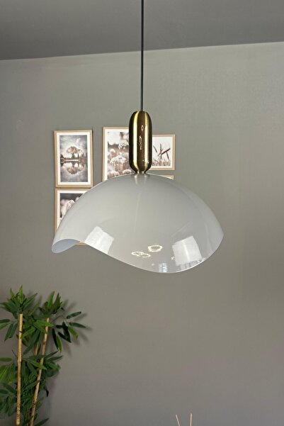 Bamyum Luna Gri Tekli Avize Eskitme Mistik Başlık Sarkıt Lamba Restoran Salon...