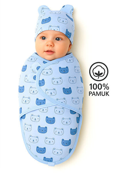 Sitilin 0-4 Ay Bebek İçin %100 Pamuk Kundak, Cırt Cırtlı, Yumuşak Penye Kumaş...