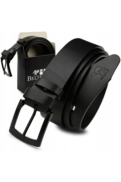 Other Curea bărbătească din piele, cataramă neagră, piele granulată, clasică,...