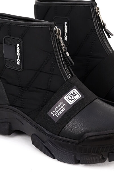 Mamito Ayakkabı Cnf 0574 Parachute Fabric Front Zipper Detail Short Boots