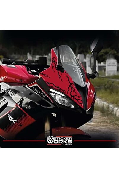 ARONA RKS SRK250RR Sticker Kaplama Şimşek Ön Kafa Sticker Dekor Etiket