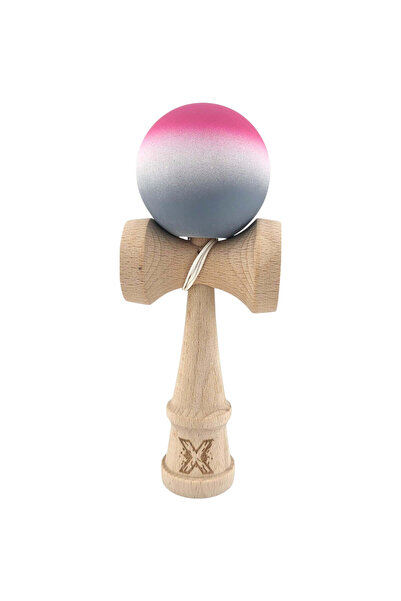 OEM Interactive Toy Kendama X Professional Wood, Rubber Grip, 18 cm, Pink/White/Grey