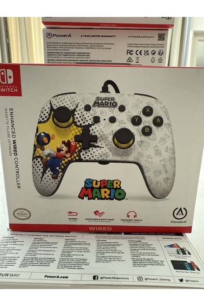 Powera nintendo switch ve oled uyumlu super mario kablolu kol
