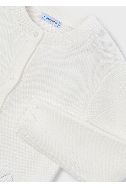 MAYORAL Girl's Knitted Cardigan Ecru 4312