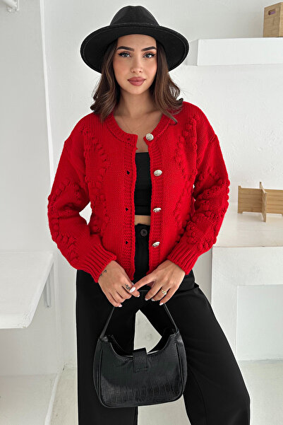 Noa Noa Women's Buttoned Textured Knit Cardigan – Timeless & Urban Style