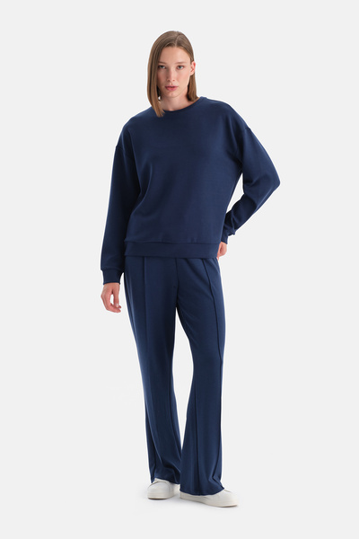 Dagi Lacivert Basic Modal Sweatshirt