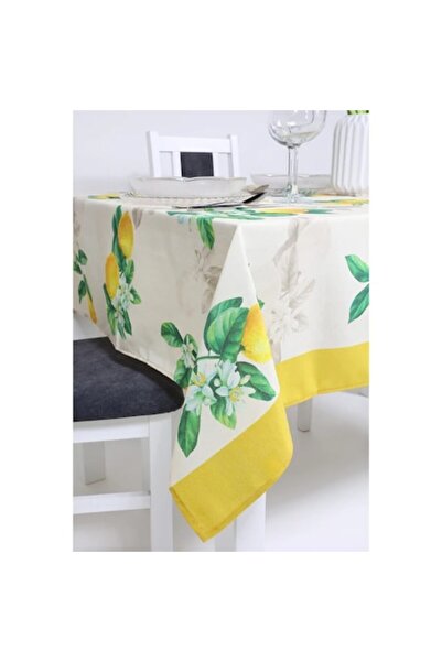 Lemons Lemons tablecloth, cotton + polyester, multicolor, 135 x 220 cm