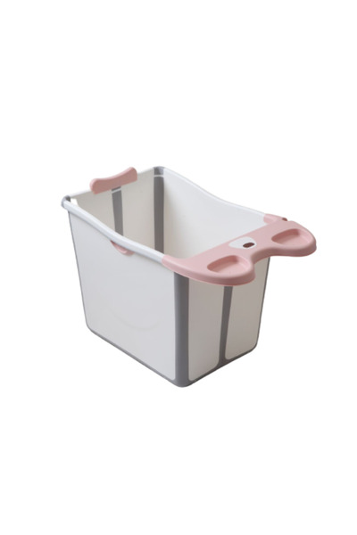 LITTLE ANGEL - حوض استحمام قابل للطي للأطفال بتصميم عازل - وردي