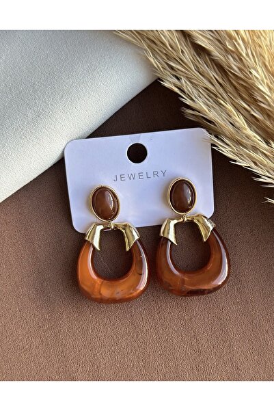 LİLİA Brown Zra Model Earrings