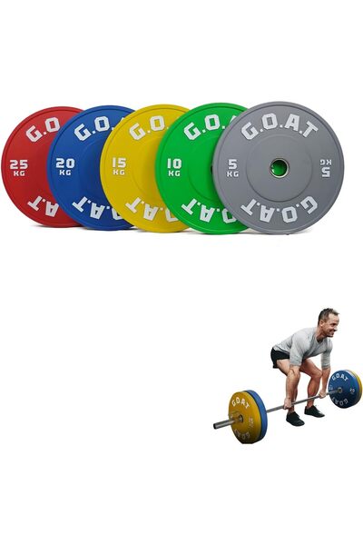 Goat 3D Super Rubber Weight Plates, Colorful Set