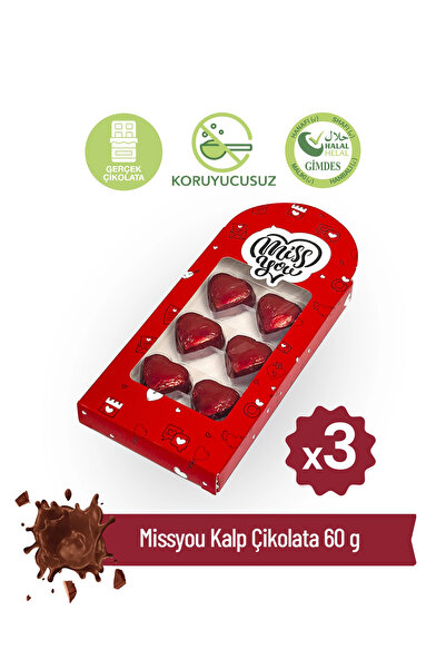 Kalp Çikolata 60 g x 3 Adet