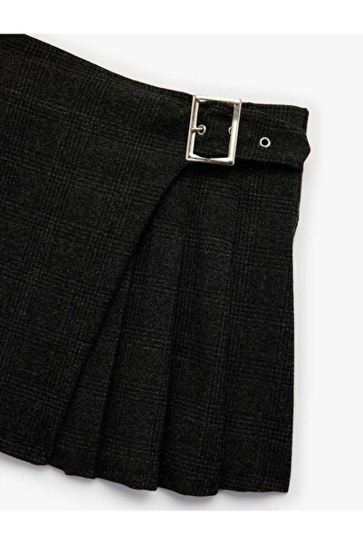Koton Kemer Detaylı Viskon Karışımlı Kalın Piliseli Etek (AW 25)