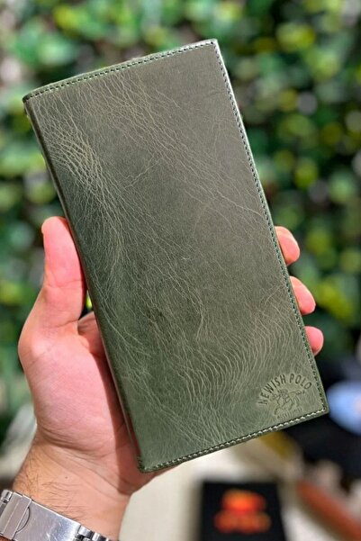 Lederax Antique Genuine Leather Portfolio Wallet with Magnetic Phone Compartment