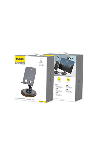 Other Podstawka stojak do telefonu 360 stopni metalowy - szary