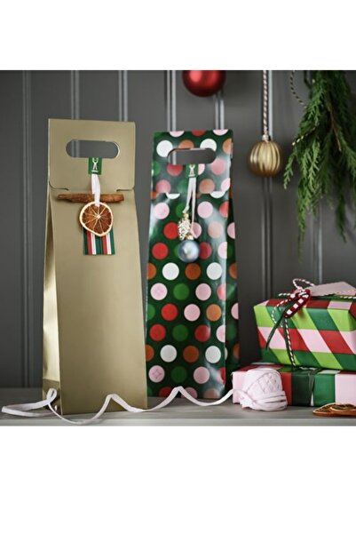 IKEA Τσάντα δώρου Winterfınt, πολύχρωμη, 13x41cm 2τμχ