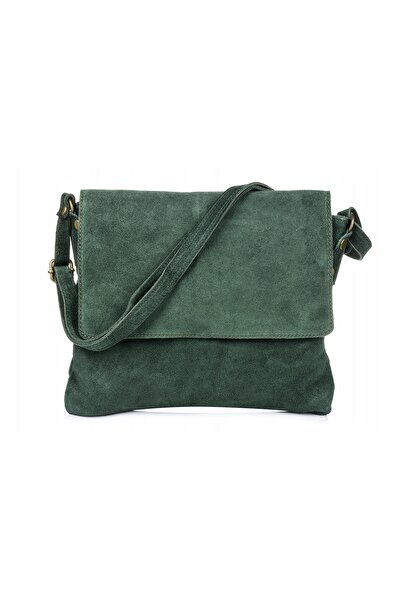 Other Geantă de damă din piele întoarsă, geantă messenger italiană, B5, spați...