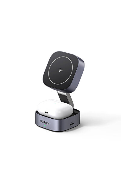 Other 3w1 Ładowarka indukcyjna MagSafe Qi2 USB-C do telefonu słuchawek - czarna