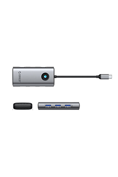 Other Hub PW11-6P rozdzielacz USB-C na USB-A USB-C HDMI - szary
